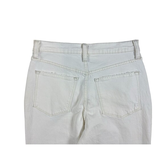 J. Crew Premium Edition High Rise Straight Jeans Women's Sz 26 White Button Fly - Picture 13 of 13